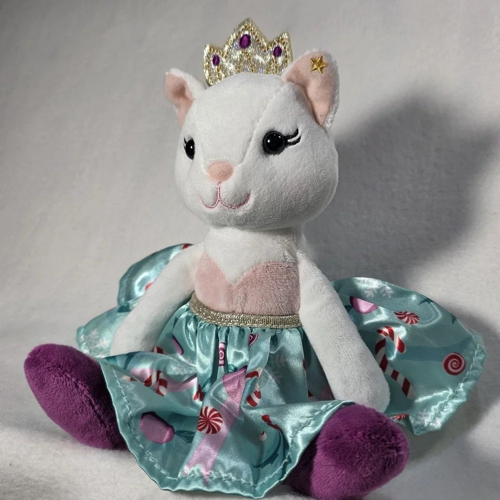 Douglas Cuddle‎ Toys Plush Cat Princess Ballerina #15643 White Pink Crown NEW!!